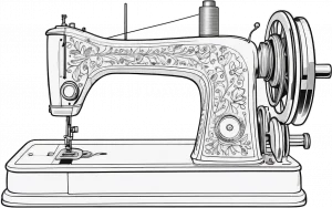 Illustration d'une machine à coudre
